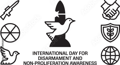 WebInternational Day for Disarmament Non Proliferation Awareness vector design