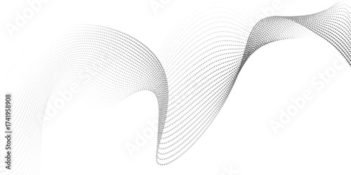 Flowing dots particles nice wave pattern halftone black gradient curve futuristic dot simple art good modern texture layout pattern geometric