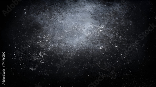 A textured abstract background featuring dark tones with scattered light spots and a smoky effect, creating a sense of depth and mystery