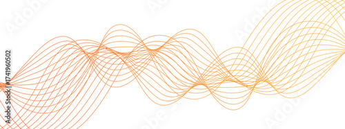 Abstract smooth flowing wave lines with geometric border pattern. Twisted curves, frequency sound waves, and futuristic energy flow. Tech-inspired, modern data science background design.