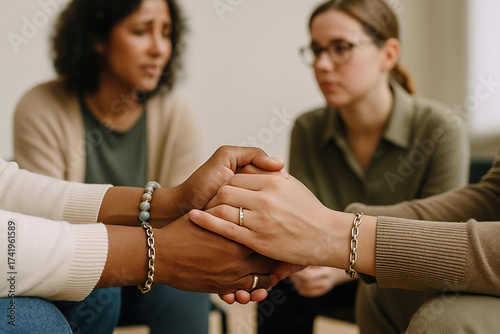 Empathetic Women Supporting Each Other Through Grief and Mental Health Issues