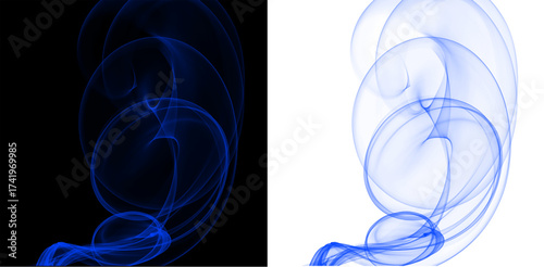 Elegant abstract curves on black and white offer versatile design accents for modern projects and stunning visual appeal, a vector graphic
