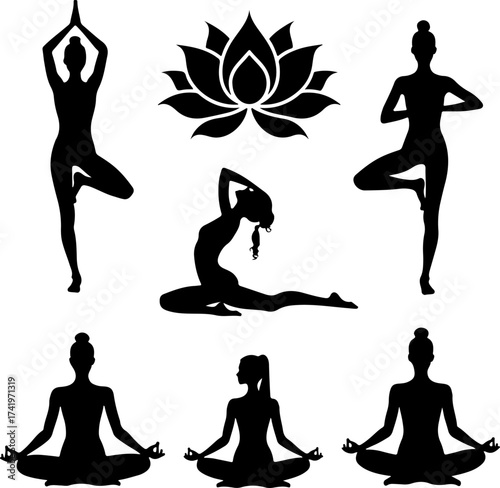 Yoga Silhouette Harmony Bundle