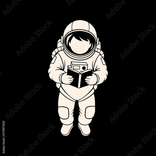Astronaut Reading a Book in Space A Cosmic Education.