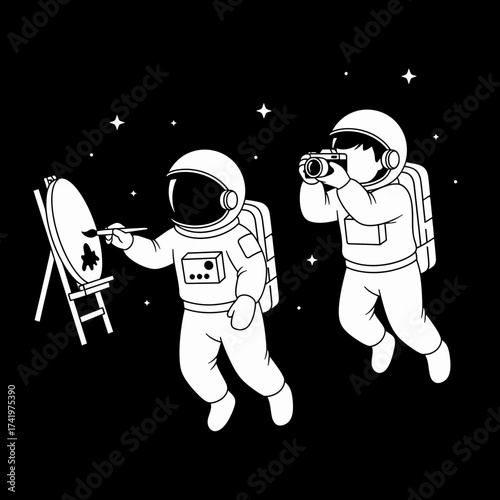 Astronauts in Space An Artistic and Photographic Exploration.