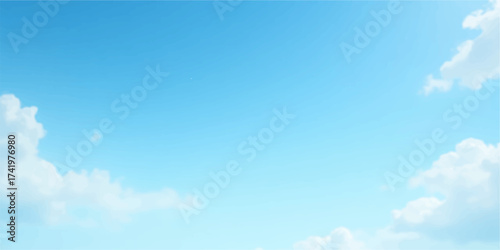 Blue sky with white clouds background