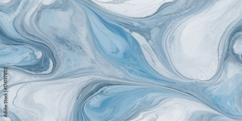 Abstract blue wave background with icy texture