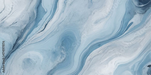 Blue abstract water background with icy texture and winter design