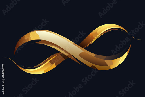 golden heart with ribbon