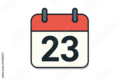 May 25 flat design daily calendar icon, date and day of year vector illustration with transparent background, minimalist office schedule planner, time management concept