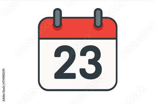 May 25 Daily Calendar Icon Vector Flat Design, Date and Day of Year Illustration, Transparent Background, Minimalist Calendar Symbol, Organized Date Reminder Graphic