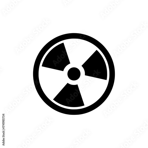 Radioactive hazard symbol warning sign radiation hazard icon danger symbol nuclear hazard.