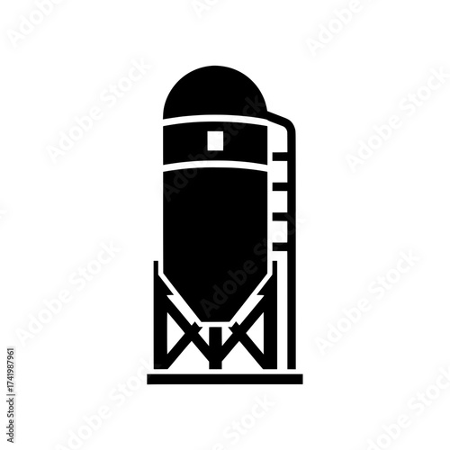 Silo storage structure for agricultural products grain storage farm building.