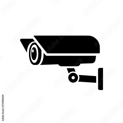 Security camera icon surveillance equipment CCTV video monitoring security system safety protection.