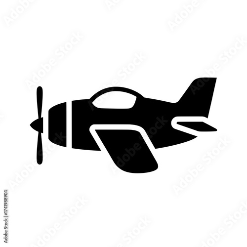 Black airplane silhouette isolated on white background aircraft illustration.