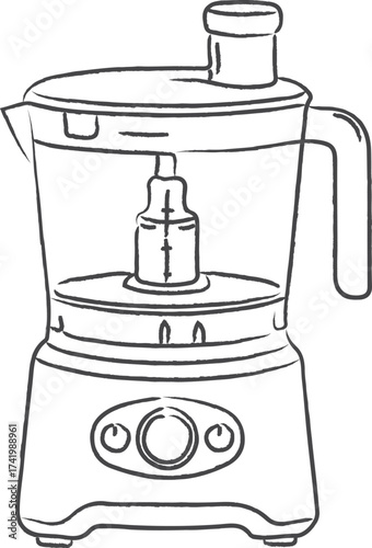 Food processor with bowl lid and control dial
