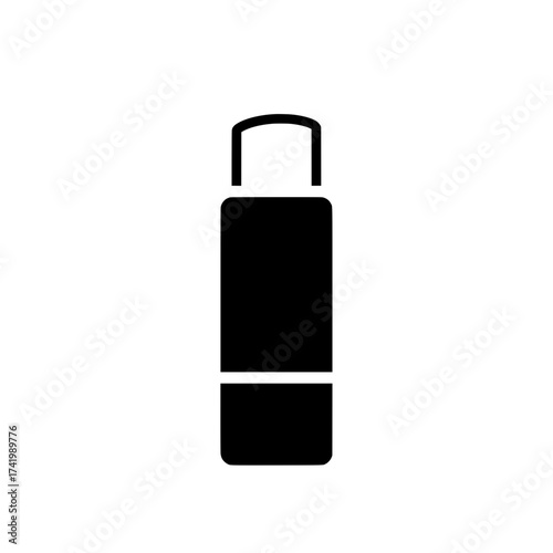 Black silhouette icon of a portable thermos or insulated water bottle.