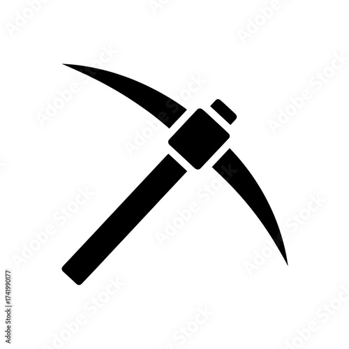 Classic pickaxe tool for mining and construction work.