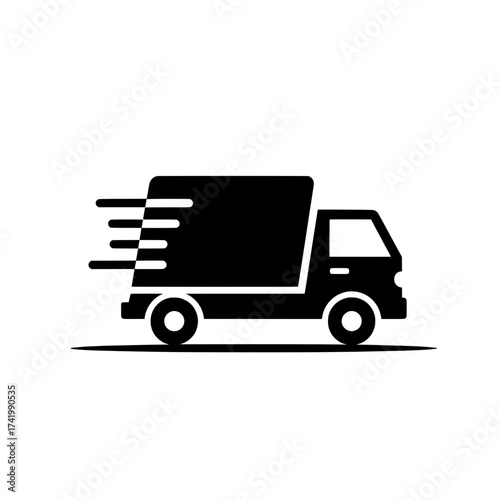 Fast delivery truck icon representing quick shipping and logistics services.