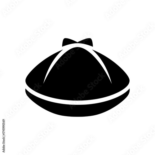 Scallop Shell Silhouette Icon Marine Life Graphic Element.