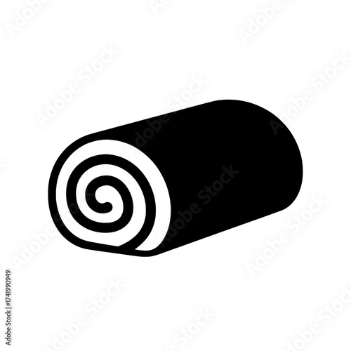 Rolled up towel or mat for spa or bathroom use.