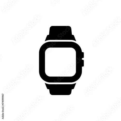 Smartwatch Icon Modern Wearable Technology for Time and Notifications.
