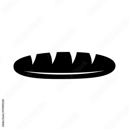 Freshly baked loaf of bread with cuts on top perfect for breakfast or lunch.