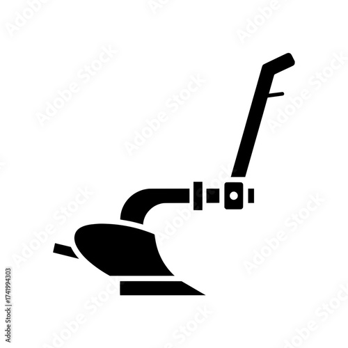 Agricultural Plow A Detailed Black and White Illustration.