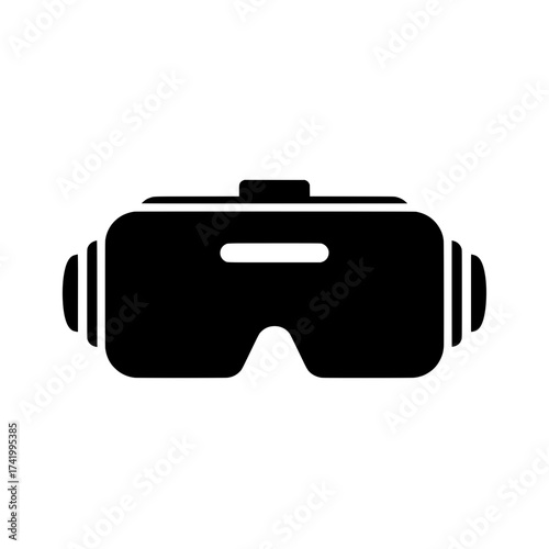 Virtual reality headset icon modern technology for entertainment and gaming.
