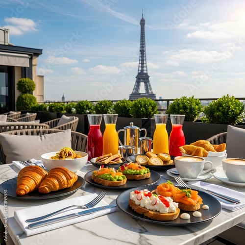 French Breakfast on Rooftop