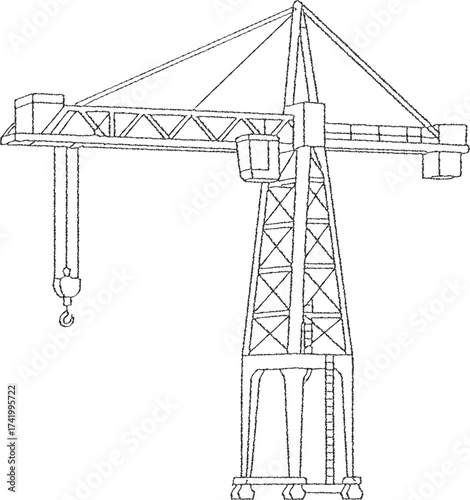 Tower crane with counterweight hook and lattice mast