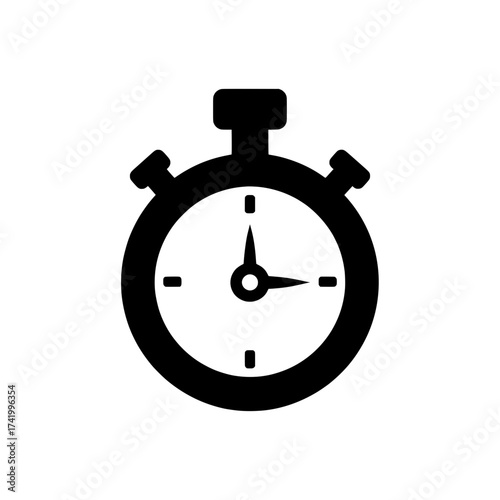 Stopwatch icon representing time measurement and precision timing for various activities.