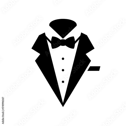 Elegant Tuxedo Icon A Symbol of Formal Attire and Sophistication.