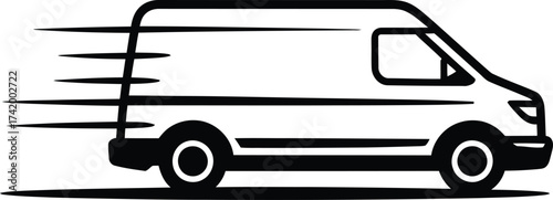 Fast Delivery Van Vector Illustration for Express Shipping Solutions