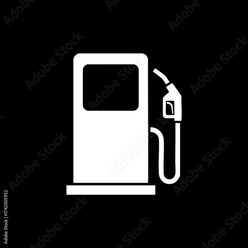 Gas pump icon for fuel station service.
