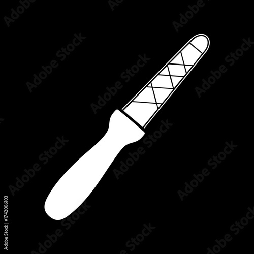Nail file for manicure and pedicure grooming.