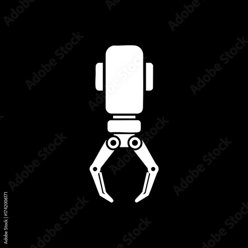 Modern industrial robotic claw gripper for advanced automation and manufacturing processes.