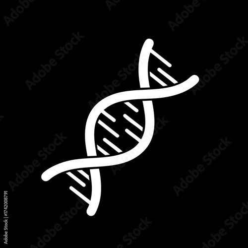 DNA double helix structure icon representing genetics and molecular biology.
