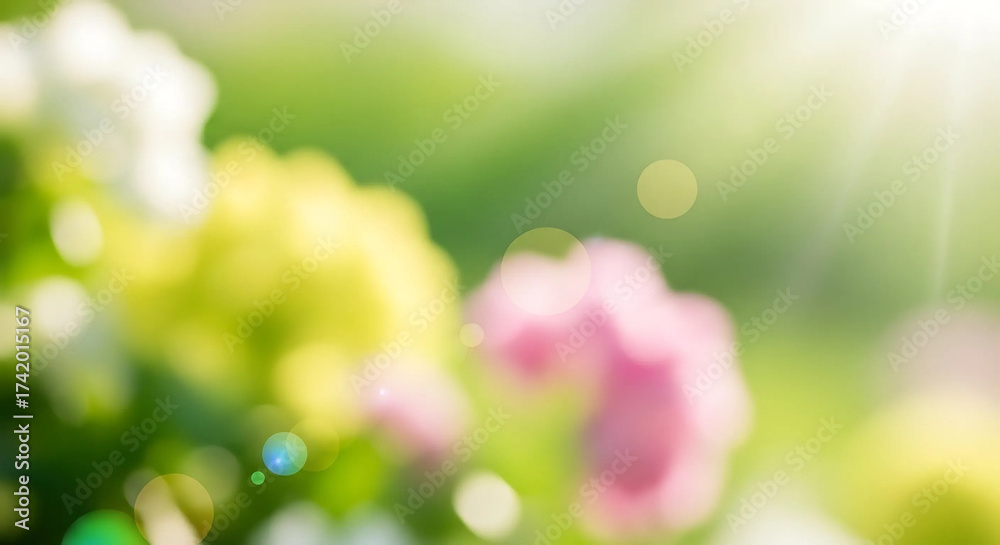 Obraz premium Abstract floral background with soft focus and bright light