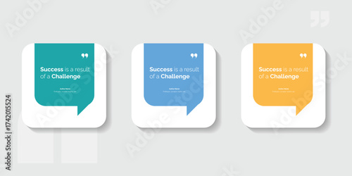 Set Bubble testimonial banner, quote, infographic. Social media post template designs for quotes. Empty speech bubbles, quote bubbles and text box