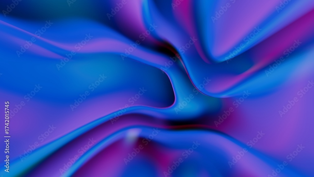 Fototapeta premium Abstract colorful fabric texture blue, purple, flowing seamless