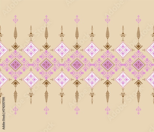 seamless pattern with pink roses