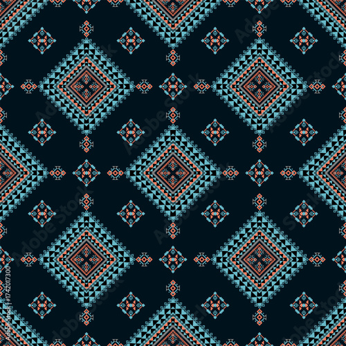 abstract seamless pattern Native American tribal fabric, tile, carpet, vector,
illustration design,