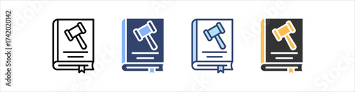 Book Icon Set Multiple Style Collection