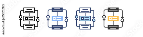 Procedure Icon Set Multiple Style Collection