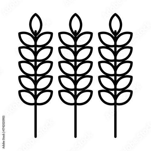 wheat line icon