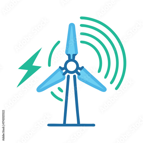 Wind turbine generating renewable energy
