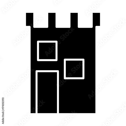 castle glyph icon