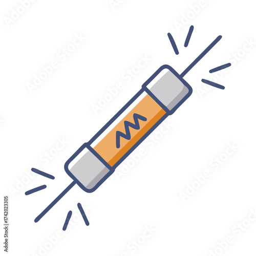 Electrical fuse is a safety device with wire