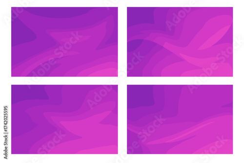 Vibrant purple pink gradient abstract background, modern smooth flowing wave lines, blended color wallpaper design, elegant minimal composition, vector illustration, seamless set, stylish template